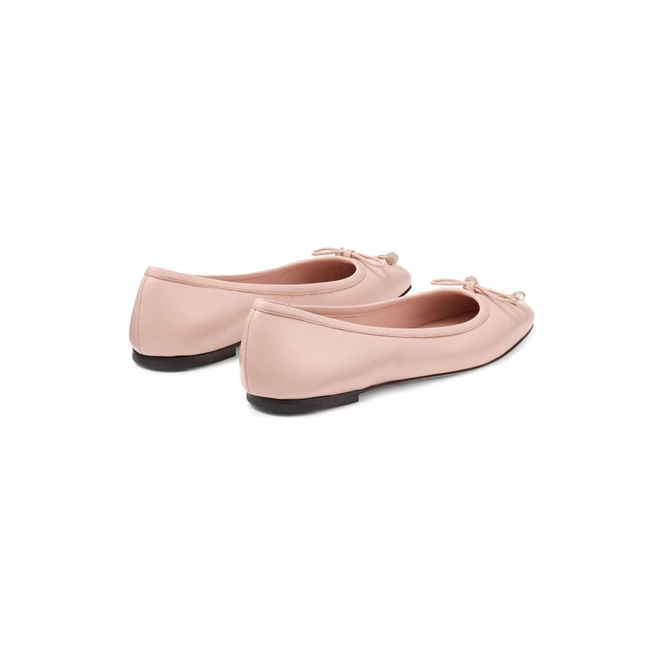 Jimmy Choo Elme Flat with Pearl embellishment ELMEFLATNAPMACARON-P25