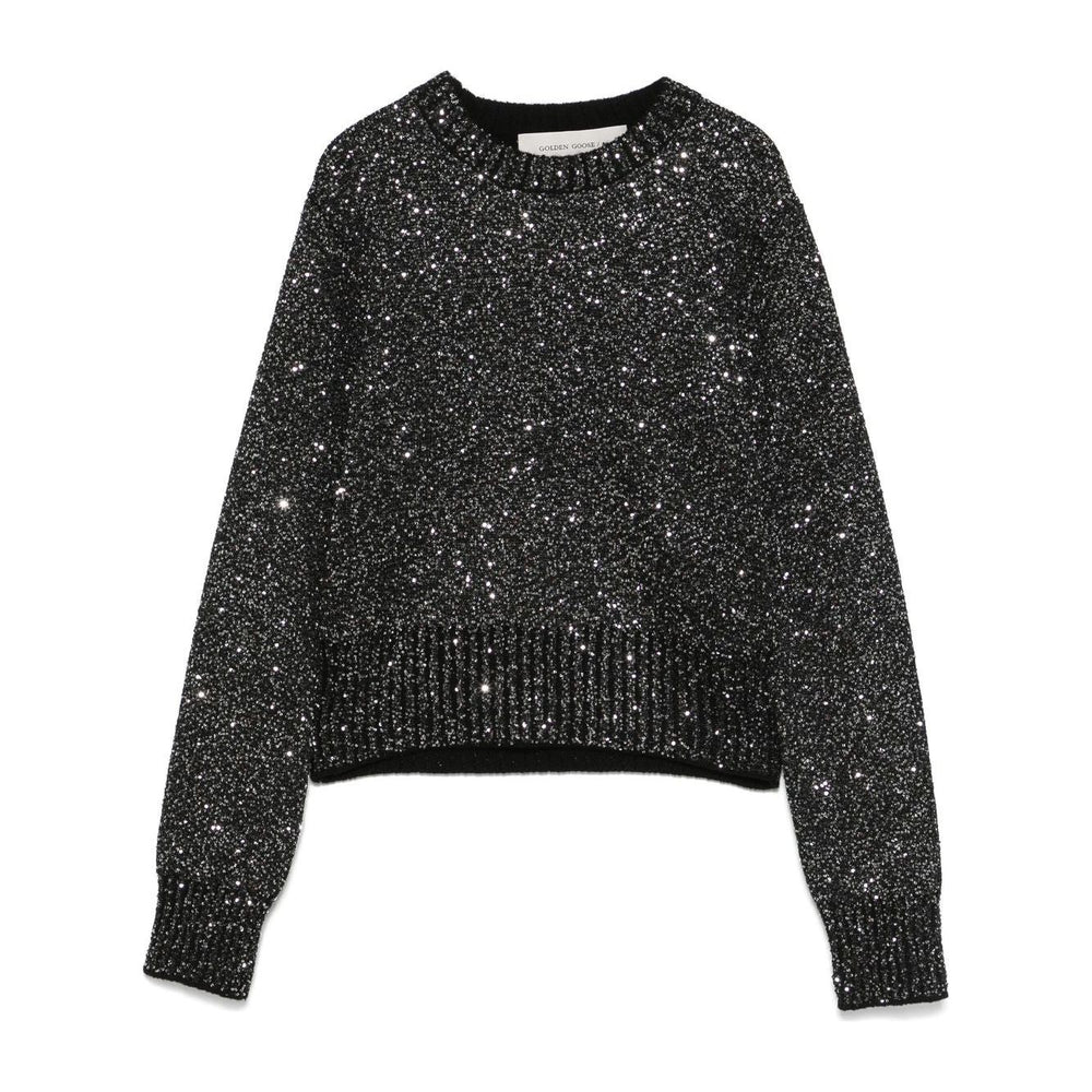 Golden Goose wool blend cropped sweater with all-over sequins GWP01165P00182390100-P25