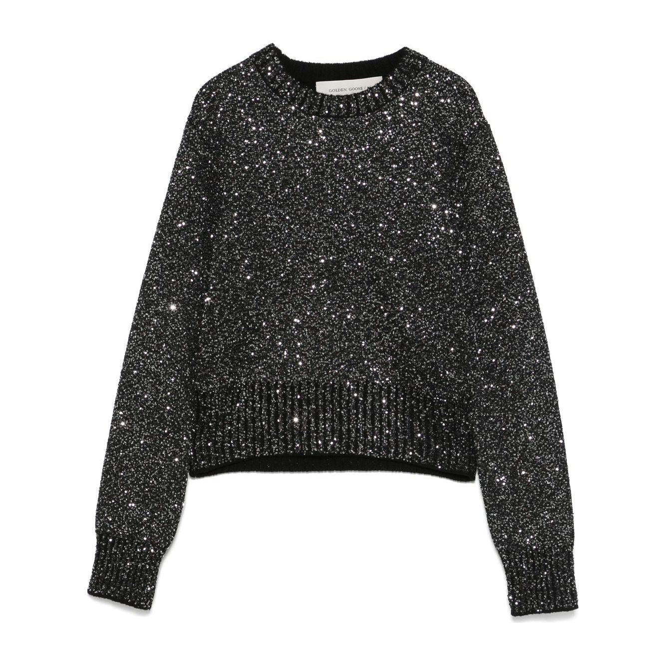 Golden Goose wool blend cropped sweater with all-over sequins GWP01165P00182390100-P25