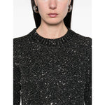 Golden Goose wool blend cropped sweater with all-over sequins GWP01165P00182390100-P25