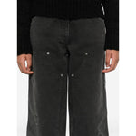 Golden Goose jeans with distressed effect and front patches GWP01942P00192190100-P25