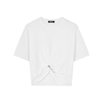 Versace logo-embroidered T-shirt in white 10188981A136101W000-P25