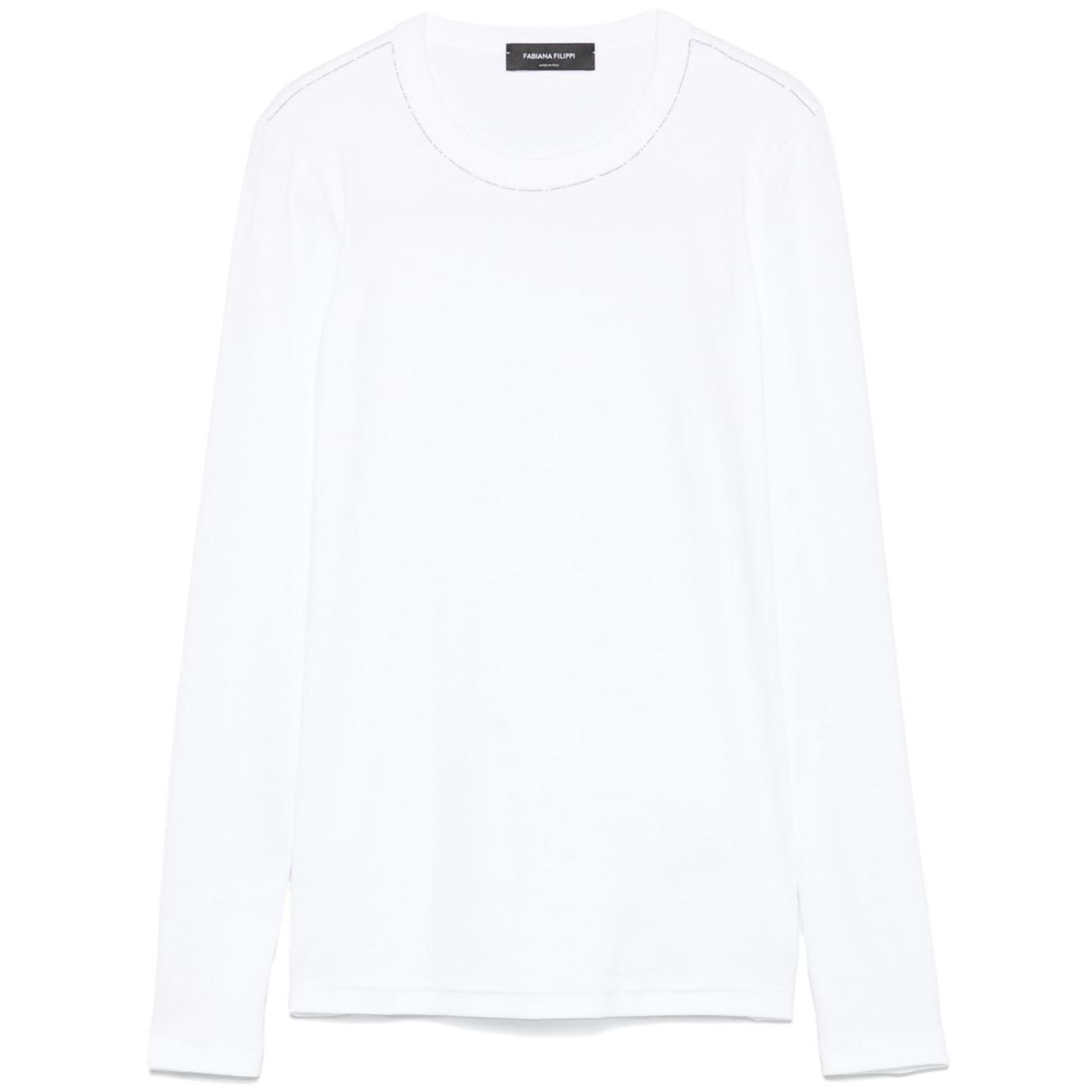 Fabiana Filippi T-shirt With Diamond Thread Detail JED265F153L18021-P25