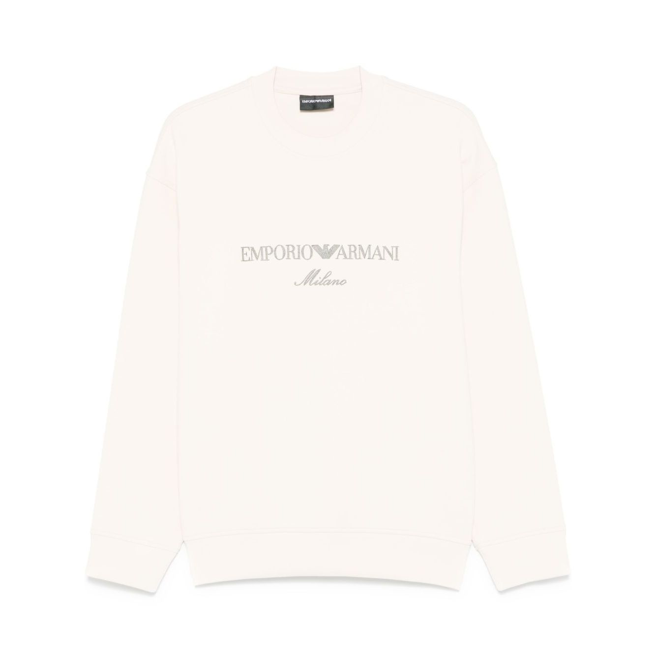 Emporio Armani Double jersey sweatshirt with ASV logo embroidery Topwear