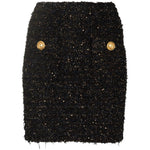 Balmain high-rise tweed miniskirt EF1LB015KB19EAD-P25