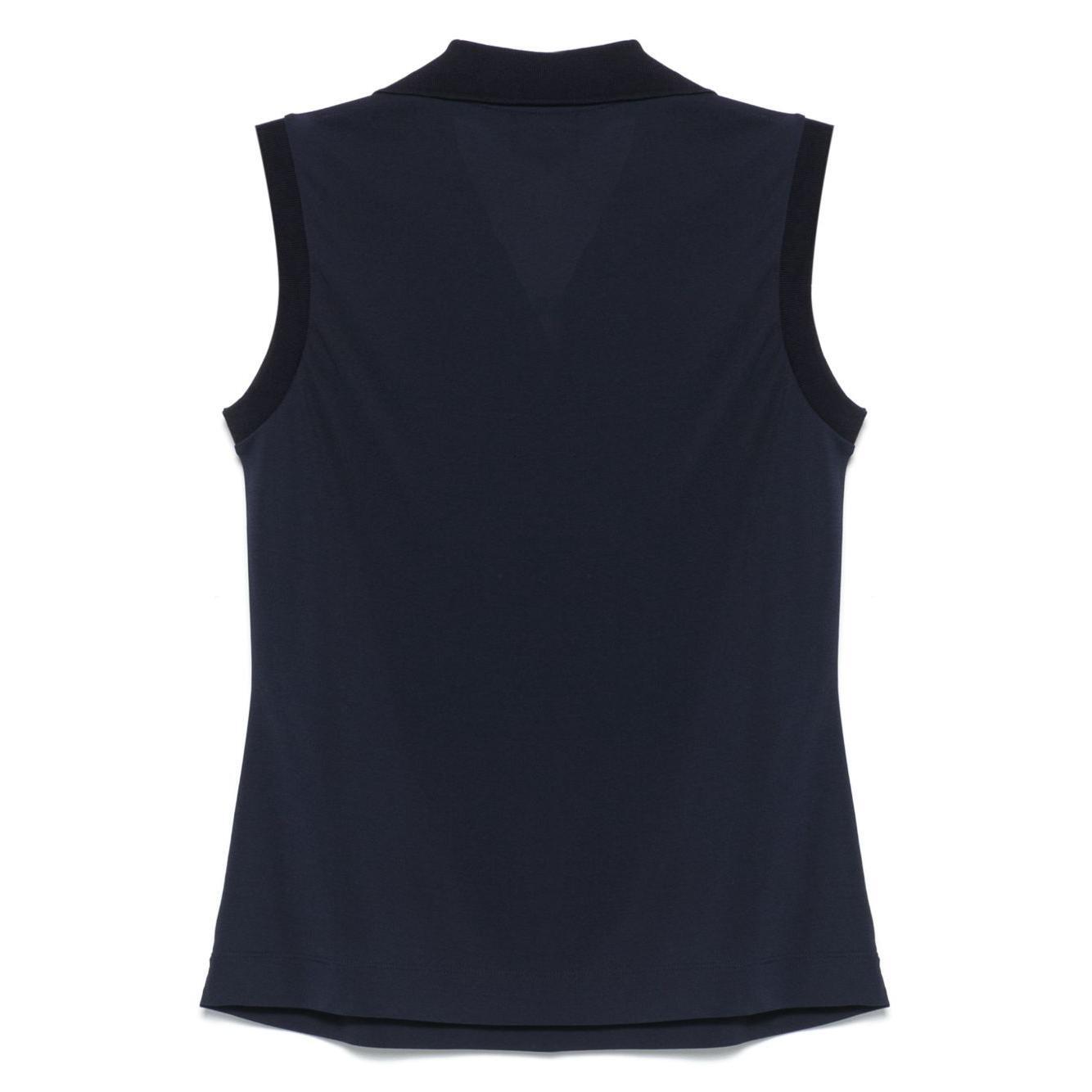 Emporio Armani Icon micro piquet crepe jersey top EW000669AF12367UB115-P25