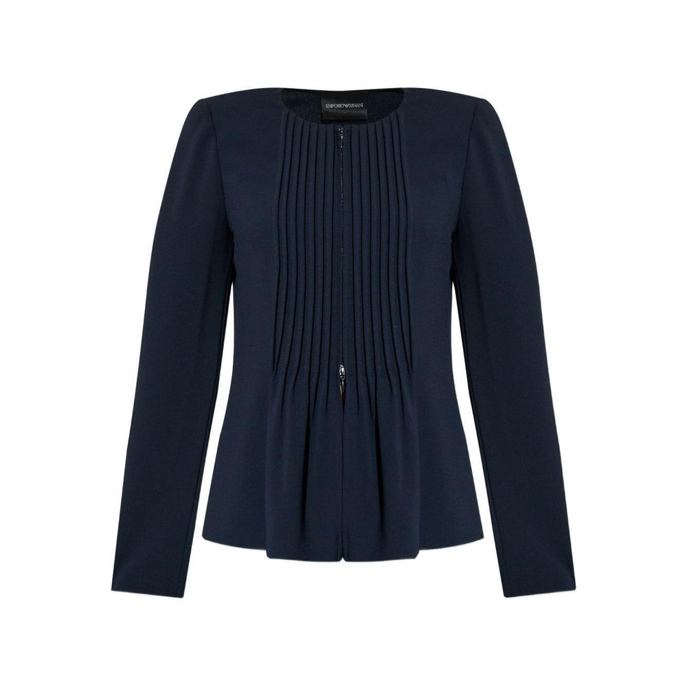 Emporio Armani Jacket in fluid woven fabric with pleats EW000850AF12514UB115-P25