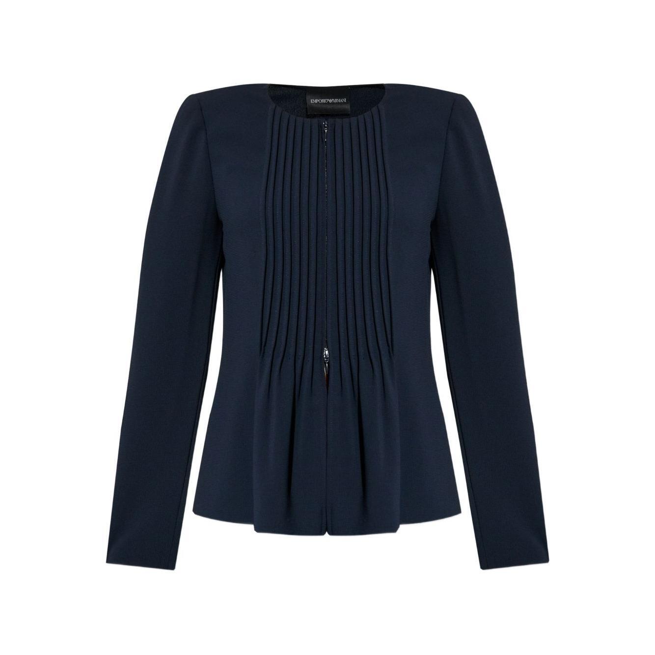 Emporio Armani Jacket in fluid woven fabric with pleats EW000850AF12514UB115-P25