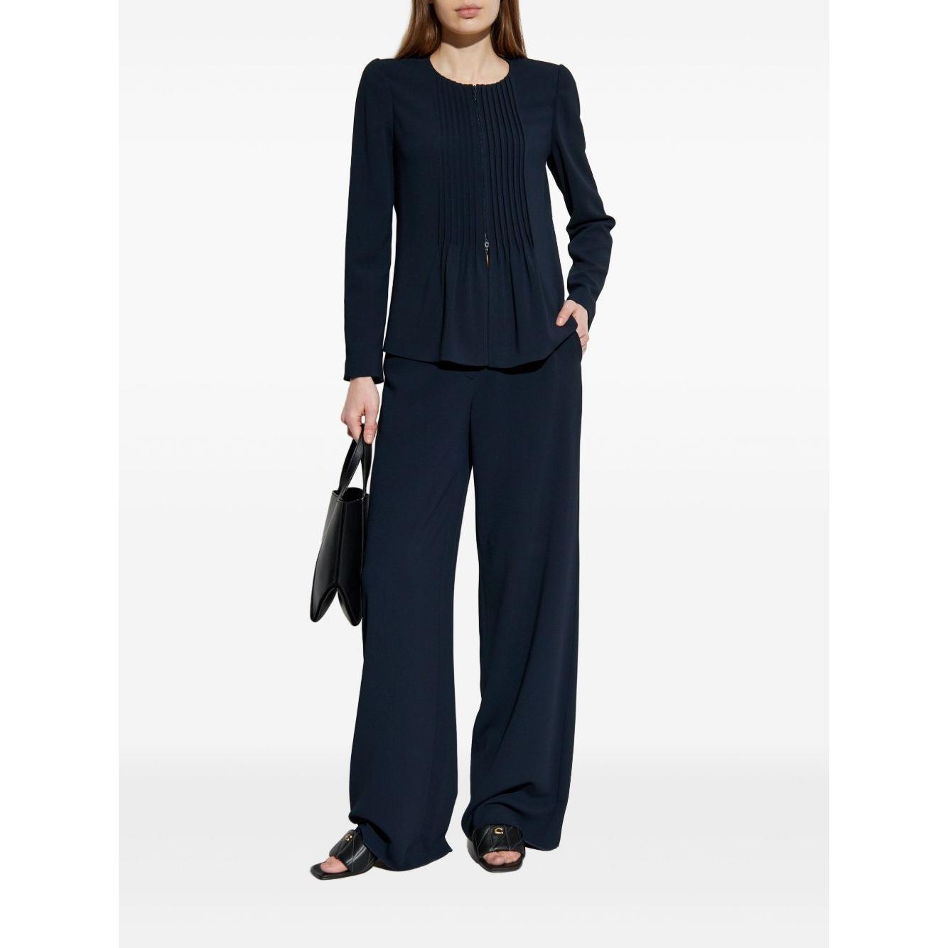 Emporio Armani Jacket in fluid woven fabric with pleats EW000850AF12514UB115-P25