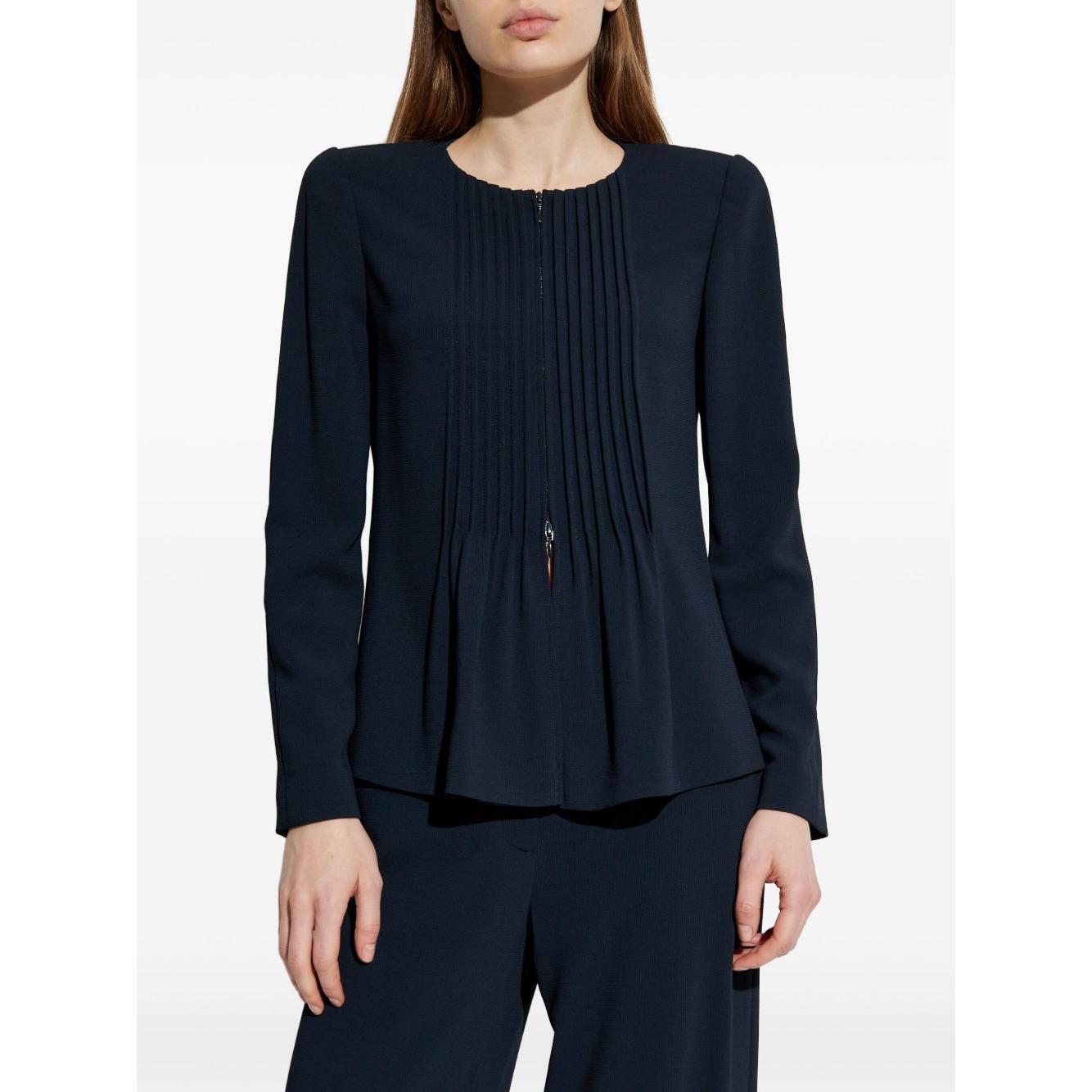 Emporio Armani Jacket in fluid woven fabric with pleats EW000850AF12514UB115-P25