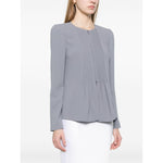 Emporio Armani Jacket in fluid woven fabric with pleats EW000850AF12514U8047-P25