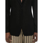 Emporio Armani lurex-detail crepe blazer EW002206AF12528UC001-P25