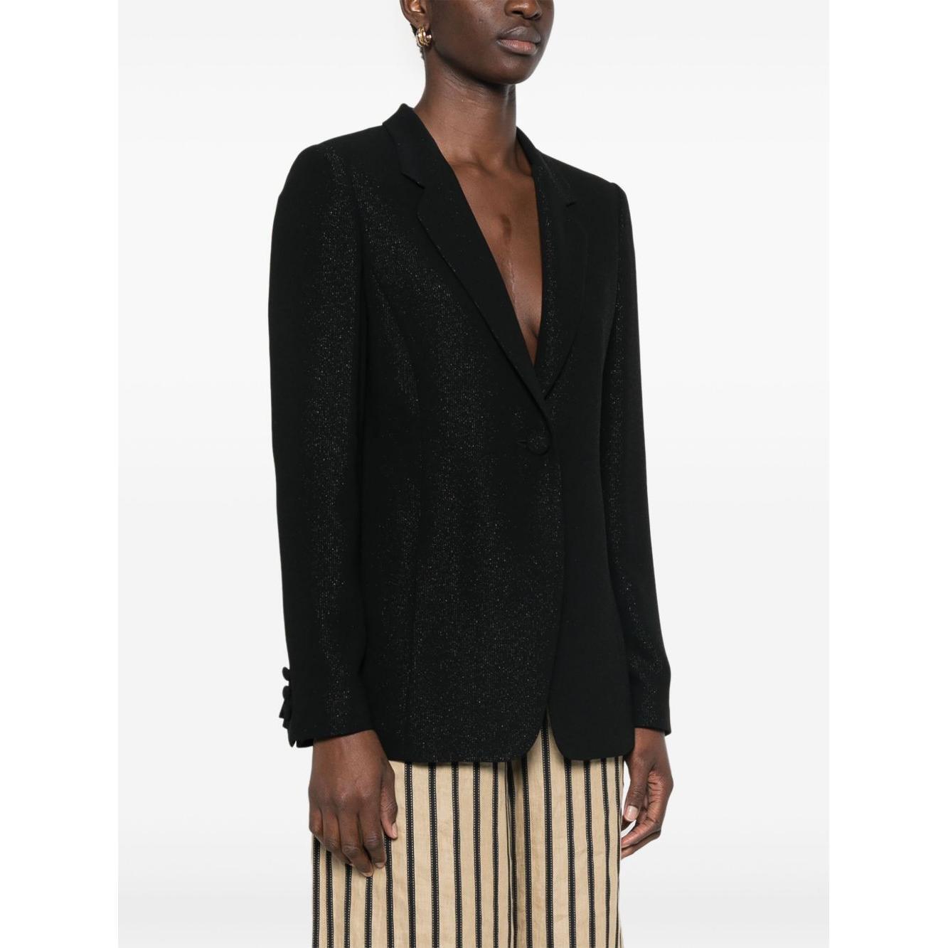 Emporio Armani lurex-detail crepe blazer EW002206AF12528UC001-P25