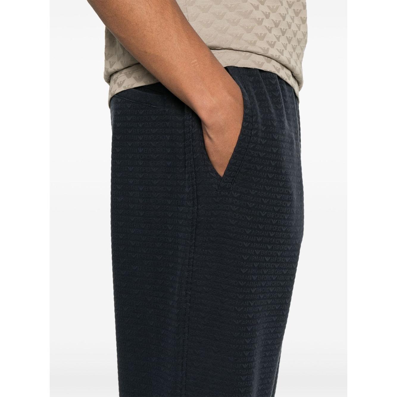 Emporio Armani ASV Lyocell blend jersey joggers with all-over lettering EM001106AF13700UB118-P25