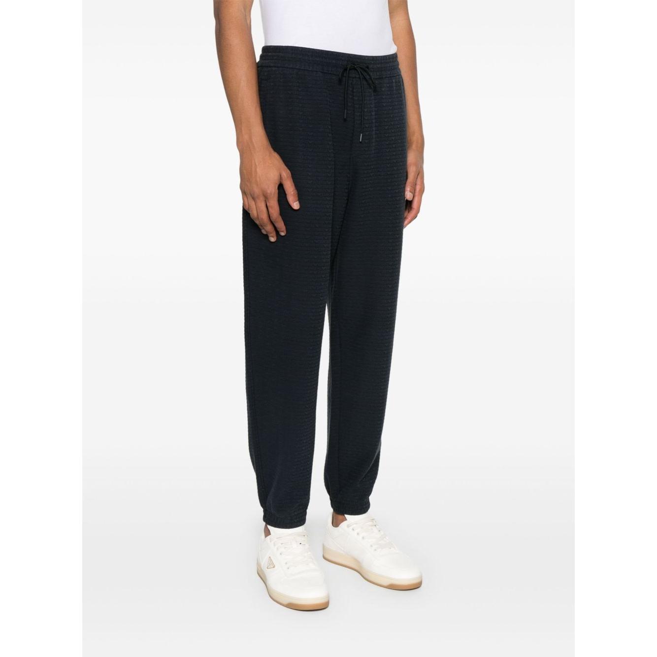 Emporio Armani ASV Lyocell blend jersey joggers with all-over lettering EM001106AF13700UB118-P25