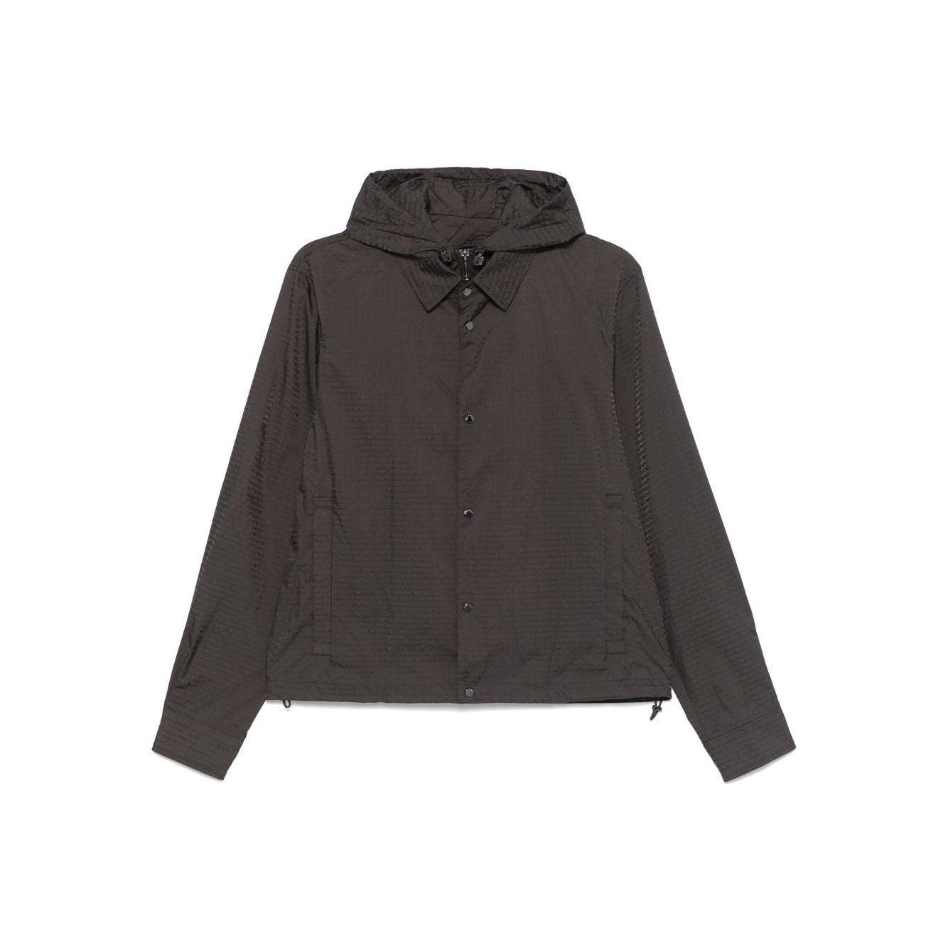 Emporio Armani Blouson with internal nylon bib jacquard all-over lettering EM001003AF15384U8168-P25