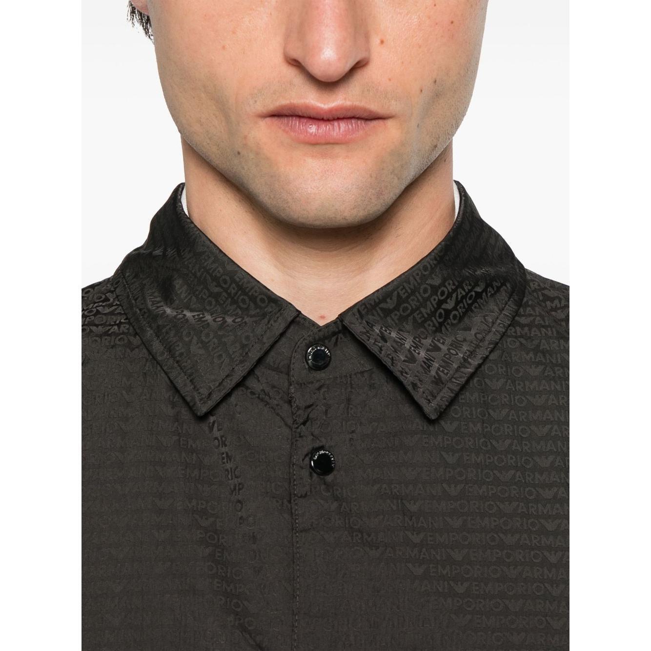 Emporio Armani Blouson with internal nylon bib jacquard all-over lettering EM001003AF15384U8168-P25