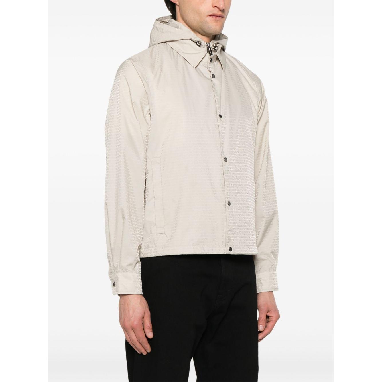 Emporio Armani Blouson with internal nylon bib jacquard all-over lettering EM001003AF15384U1098-P25