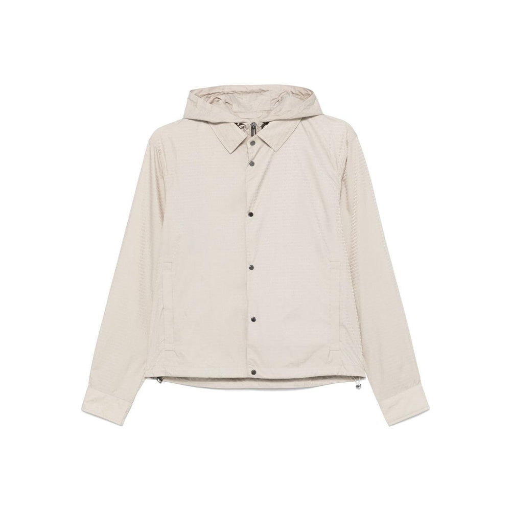 Emporio Armani Blouson with internal nylon bib jacquard all-over lettering EM001003AF15384U1098-P25