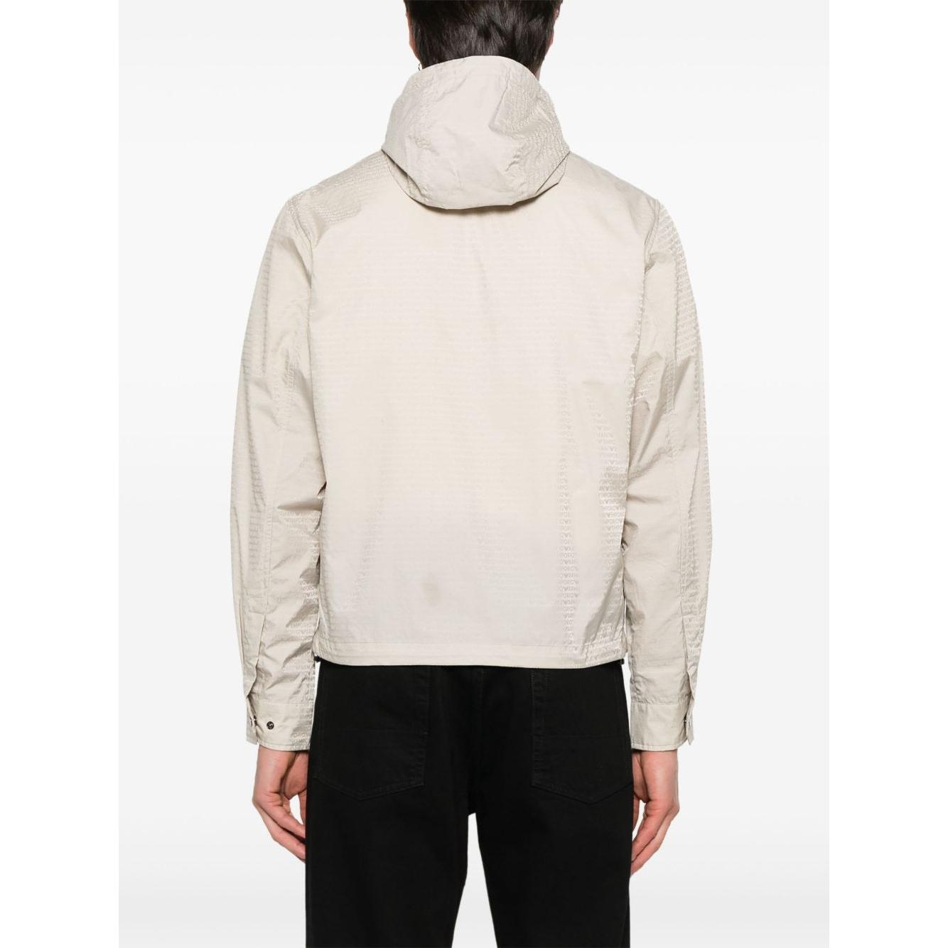 Emporio Armani Blouson with internal nylon bib jacquard all-over lettering EM001003AF15384U1098-P25