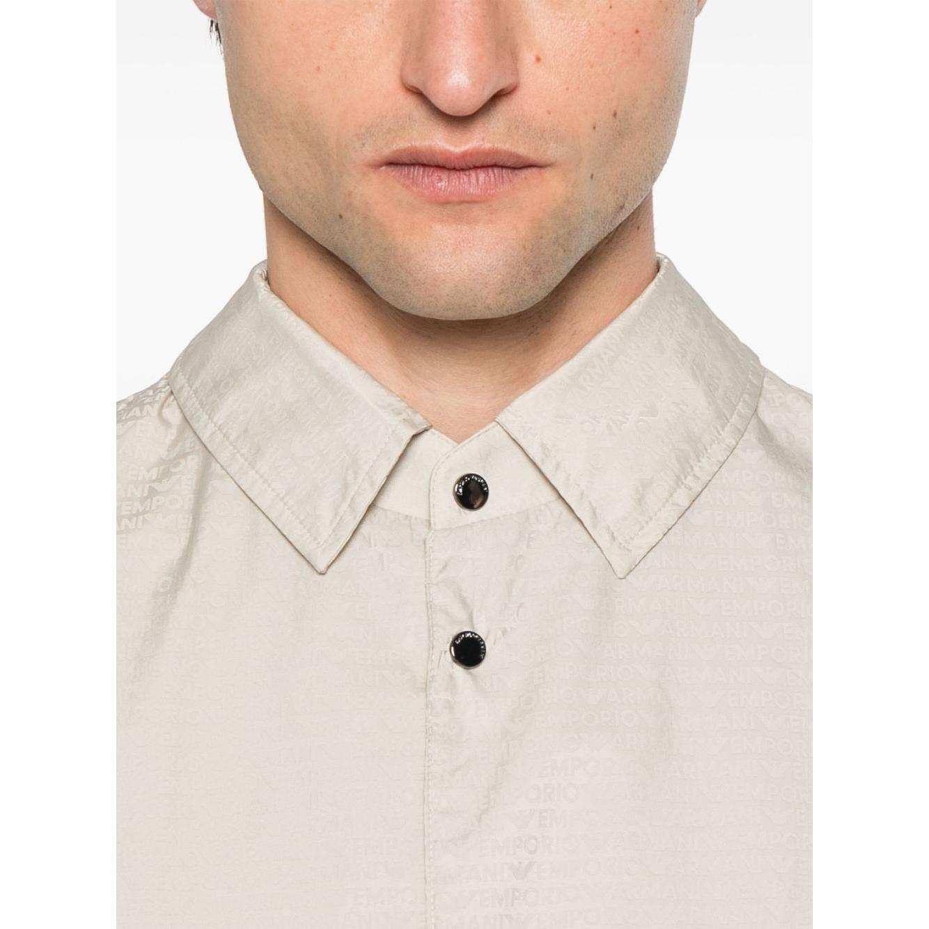 Emporio Armani Blouson with internal nylon bib jacquard all-over lettering EM001003AF15384U1098-P25