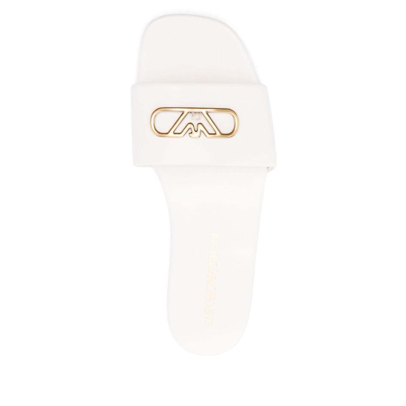 EMPORIO ARMANI EXCLUSIVE Emporio Armani Nappa-leather sandals with eagle plate X3P846XF27100894-P25