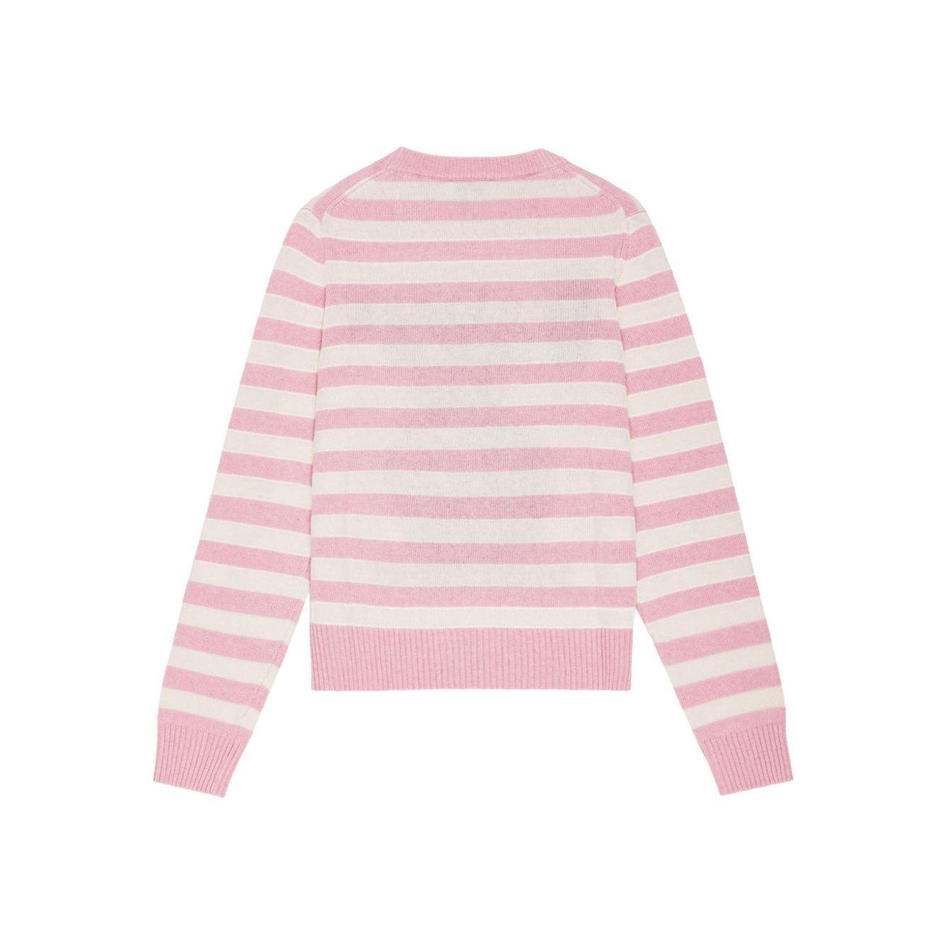 Ganni Striped Graphic Wool Bunny Jumper K2426065-P25
