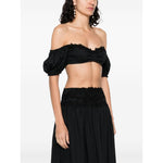 Ermanno Scervino Off-shoulder Lace detail cotton top D464L611OVZ95708-P25