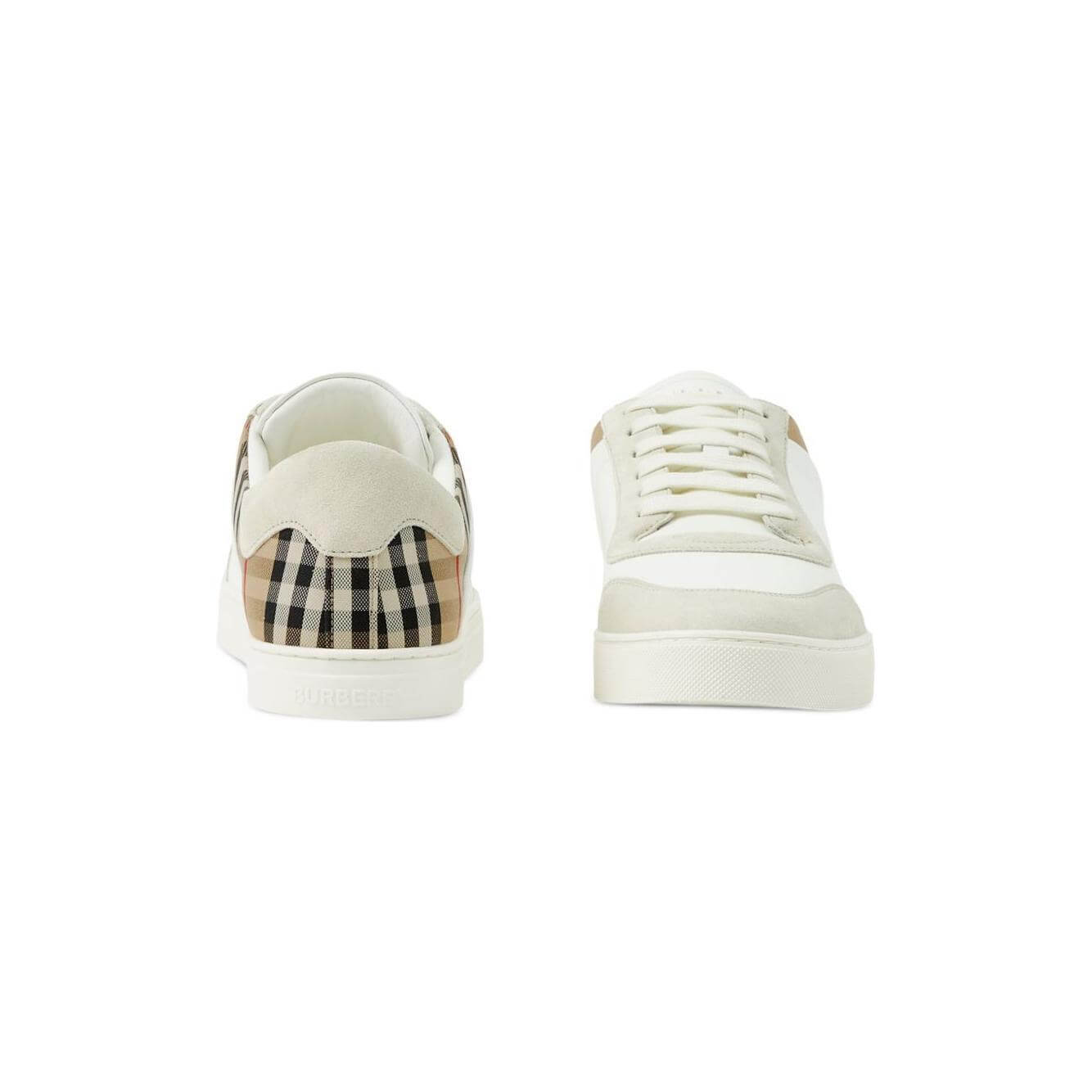 Burberry Leather, suede and check sneakers 8069089A9022-AI25