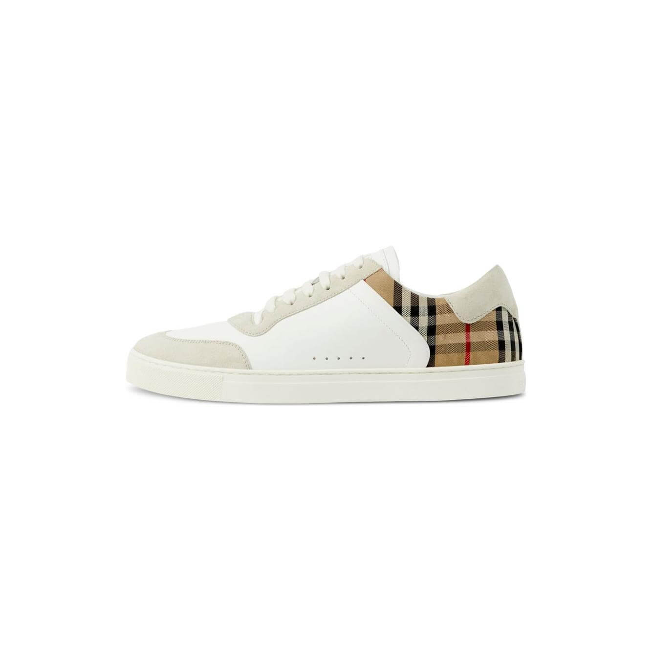 Burberry Leather, suede and check sneakers 8069089A9022-AI25