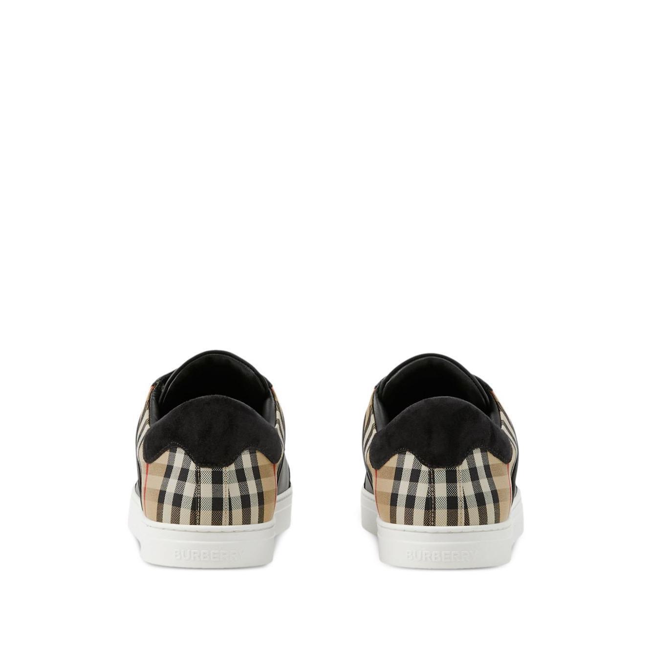 Burberry Leather, suede and check sneakers 8070818A7626-AI25