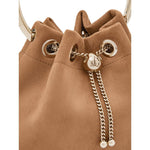 Jimmy Choo Toffee Suede Bag With Pearl Closure BONBONIASTOFFEE/LIGHTGOLD-AI25