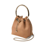 Jimmy Choo Toffee Suede Bag With Pearl Closure BONBONIASTOFFEE/LIGHTGOLD-AI25