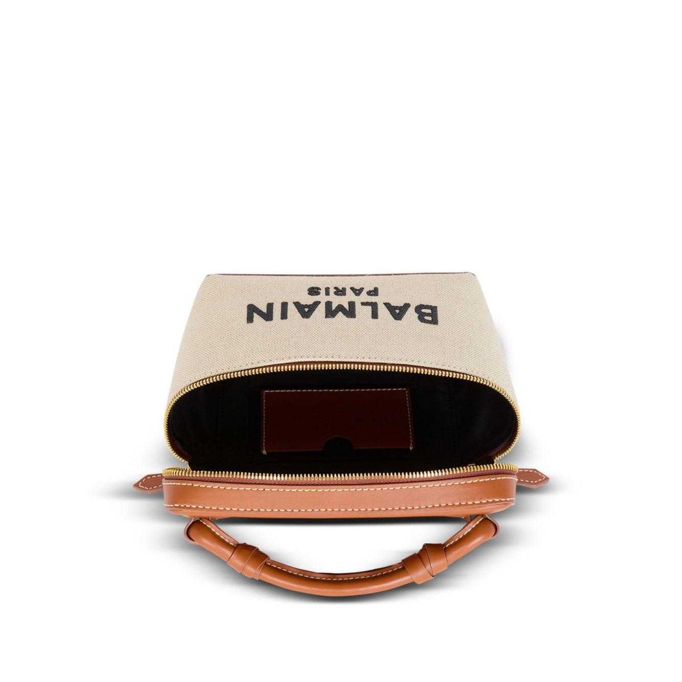 Balmain B-Army canvas vanity case DN1BG921TCFEGEM-AI25
