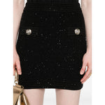 Balmain Tweed Mini Skirt FF1LB015KI740PA-AI25