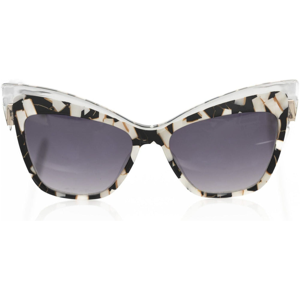 Frankie Morello Black Acetate Women Sunglass FR-22075