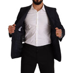 Dolce & Gabbana Dark Blue Single Breasted Coat MARTINI Blazer KOS1970 - 46