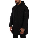 Dolce & Gabbana Black Denim Hooded Parka Coat Winter Jacket JKT3016- 46