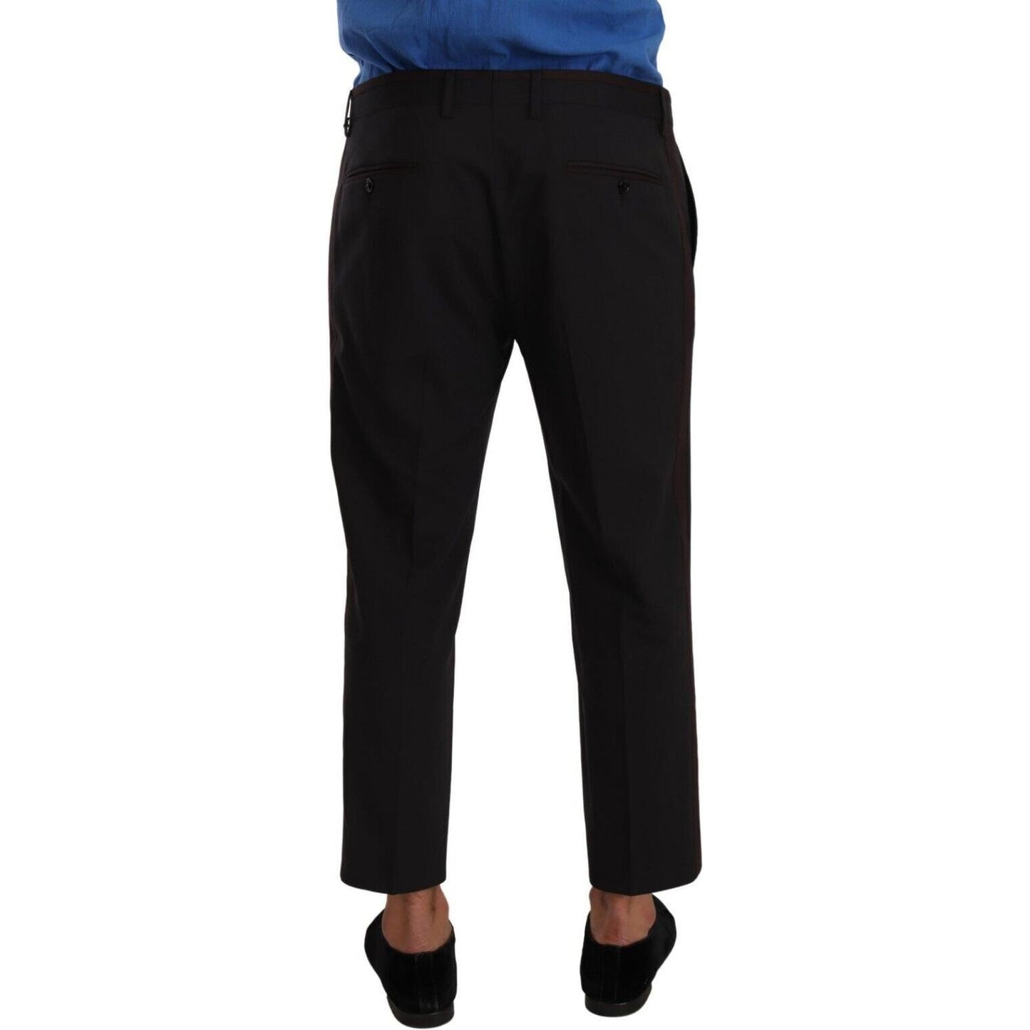 Dolce & Gabbana Gray Bordeaux Wool Trouser Dress Pants PAN72948#- 52