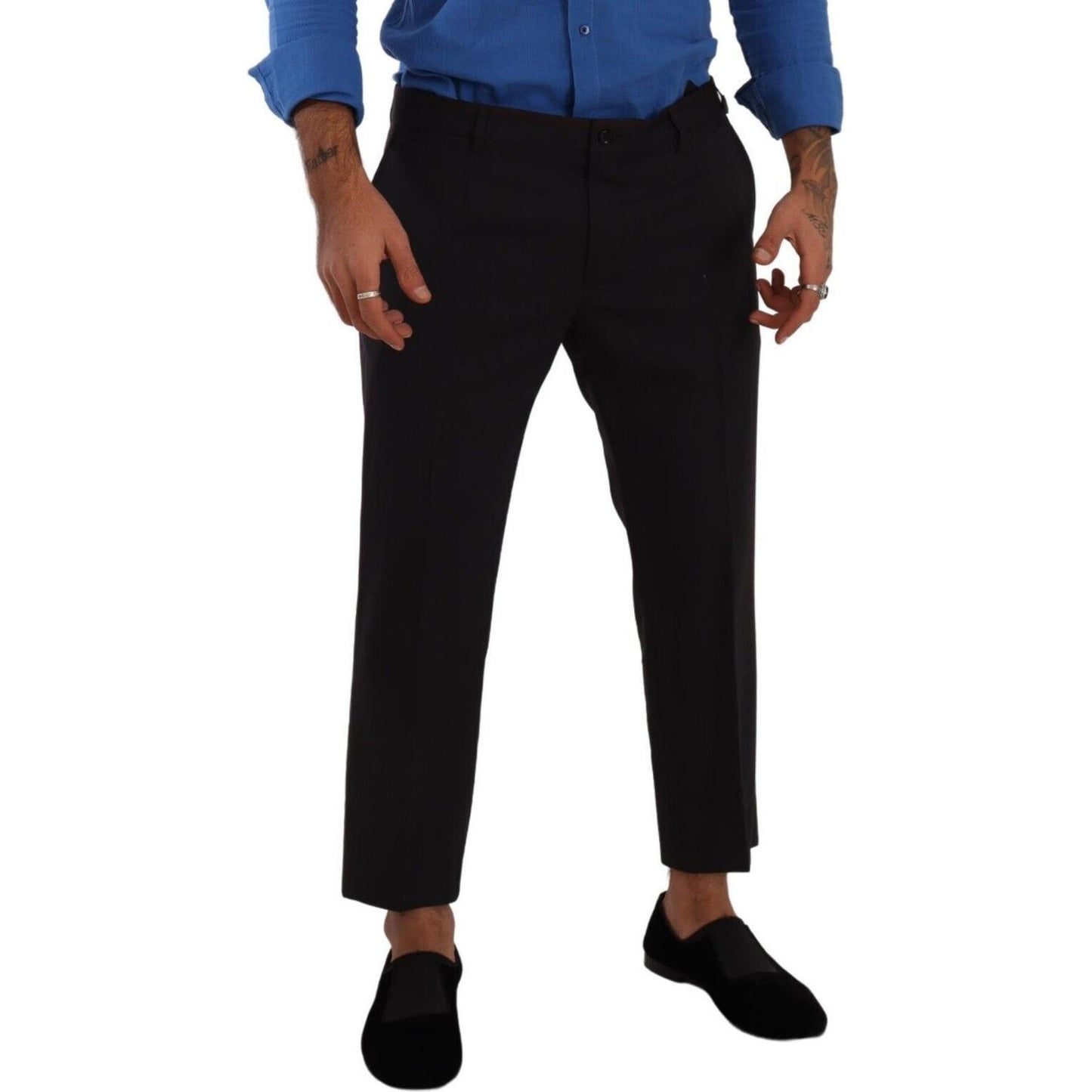Dolce & Gabbana Gray Bordeaux Wool Trouser Dress Pants PAN72948#- 52