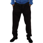 Dolce & Gabbana Elegant Burgundy Cotton Joggers Dolce & Gabbana Black