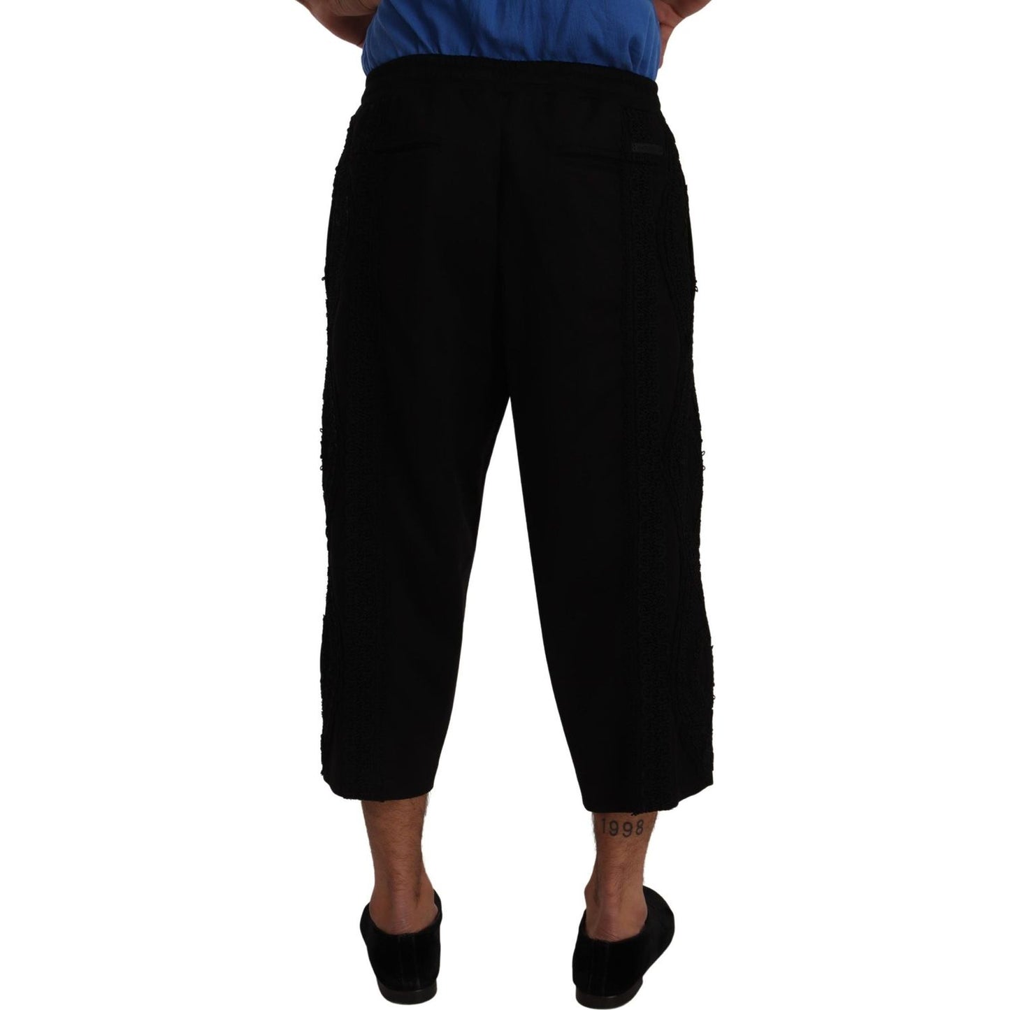 Dolce & Gabbana Black Cotton Torero Sweatpants Shorts Pants PAN72912- 52