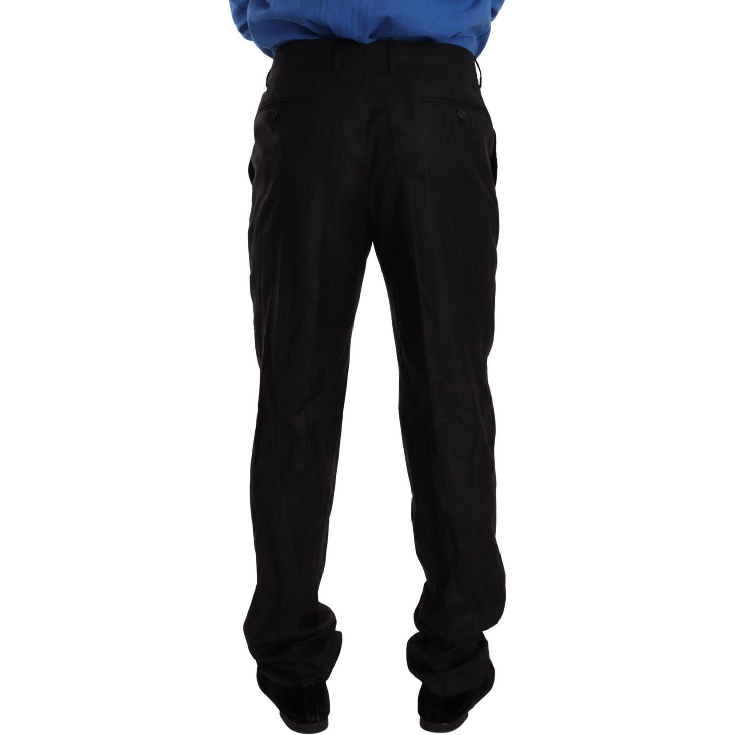 Dolce & Gabbana Gray Wool Silk Dress Trouser Dress Pants PAN72940- 54