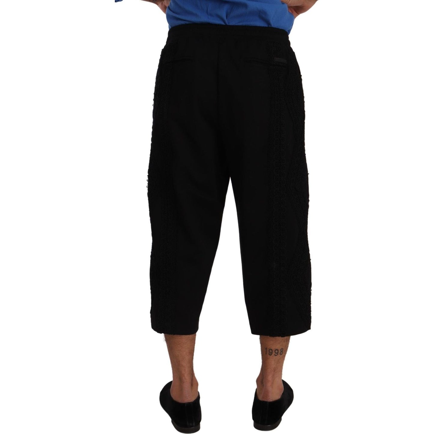 Dolce & Gabbana Black Cotton Torero Cropped Short Trouser Pants PAN72940 - 50