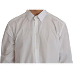 Dolce & Gabbana White 100% Cotton GOLD Slim Dress Shirt TSH2393- 37