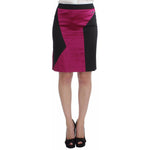 Dolce & Gabbana Pink Black Above Knees Cotton Stretch Skirt SKI30858- 38