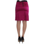 Dolce & Gabbana Pink Black Above Knees Cotton Stretch Skirt SKI30858- 38