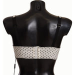 Dolce & Gabbana White Black Polka Dot Satin Lace Balconette Bra BIK1570 - IT4