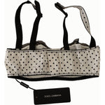 Dolce & Gabbana White Black Polka Dot Satin Lace Balconette Bra BIK1570 - IT4