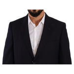Domenico Tagliente Blue Polyester Single Breasted Formal Suit KOS1950 - 51